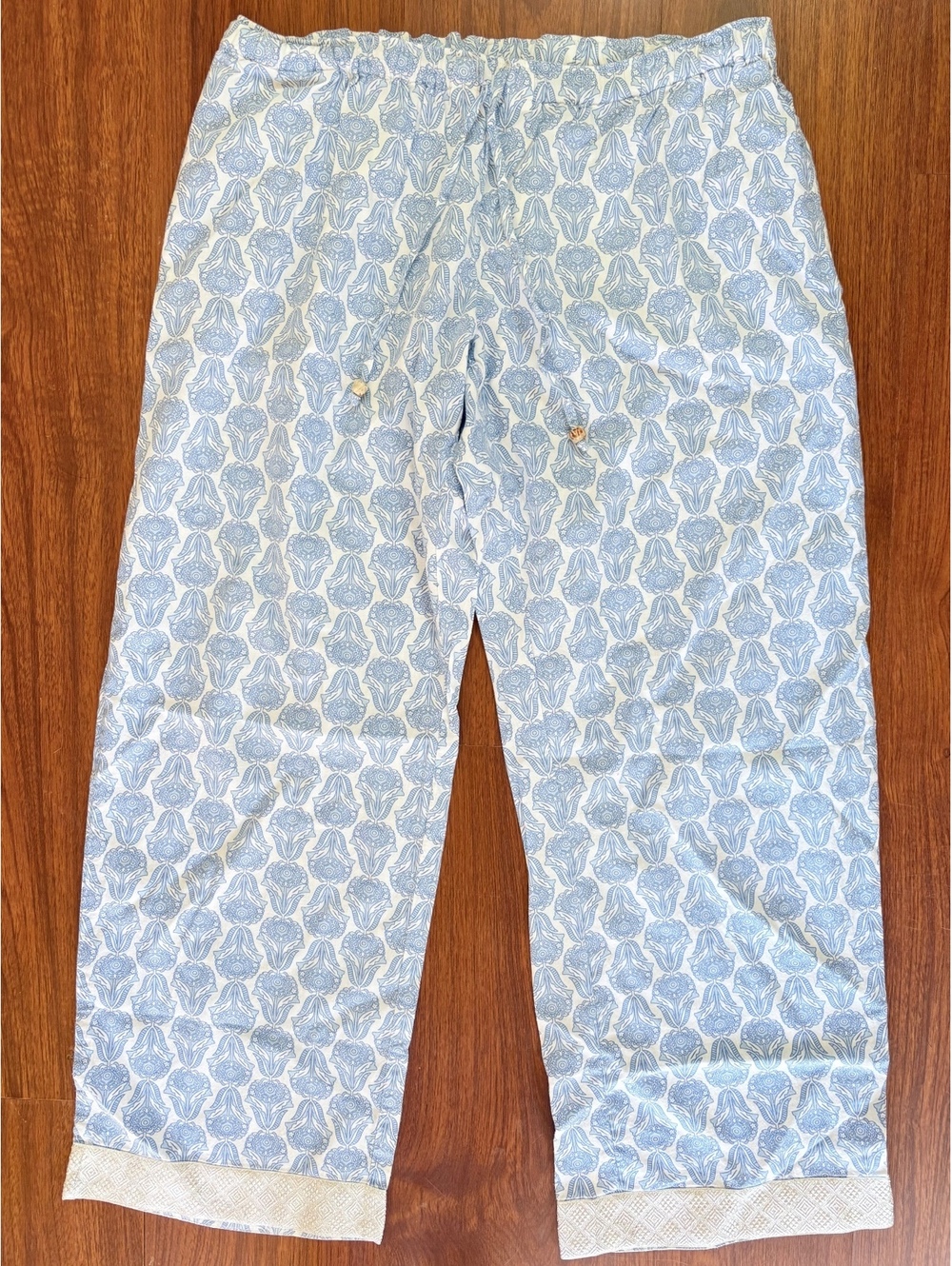Punjammies By Sudara Sz Medium Vandana Full Cotton Wide Leg Printed Lounge Pants
